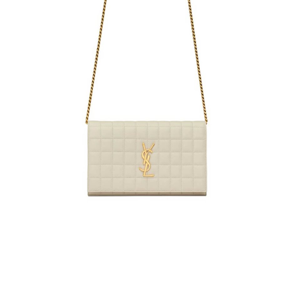 YSL LAMBSKIN CASSANDRE CHAIN WALLET