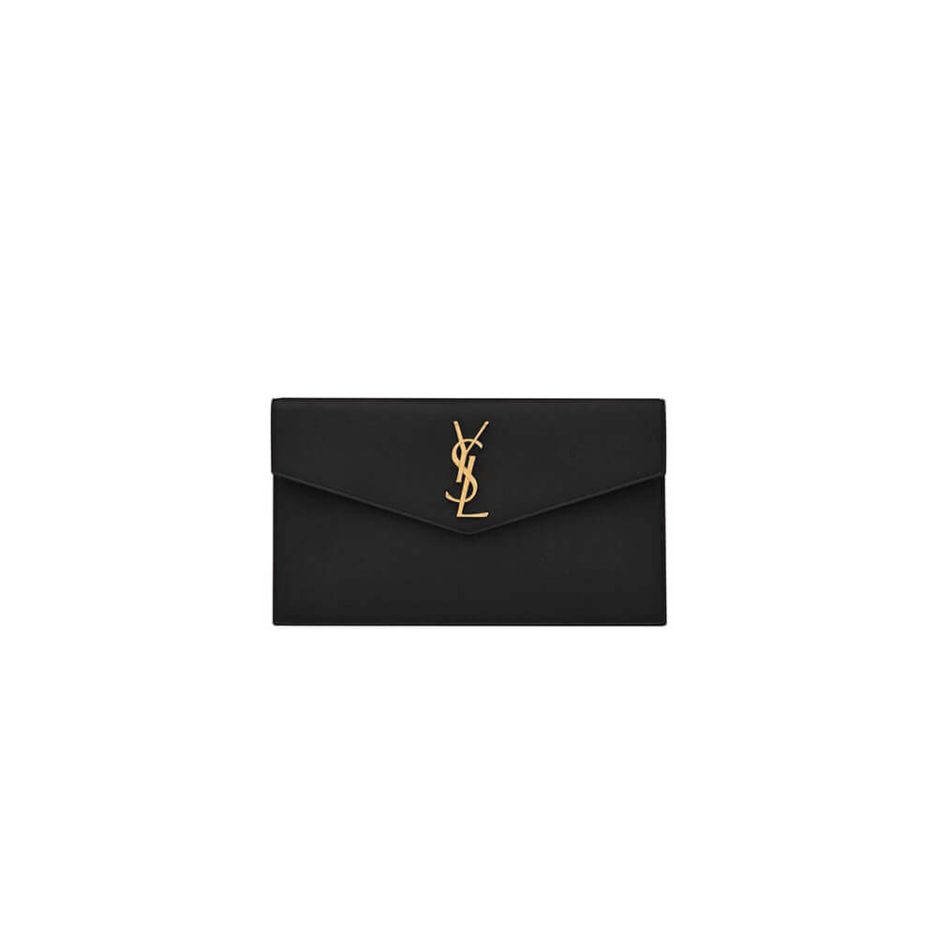 YSL UPTOWN POUCH IN GRAIN DE POUDRE EMBOSSED LEATHER