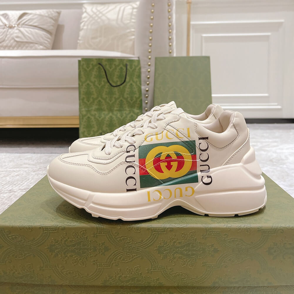 rhyton G*u*i logo leather sneaker