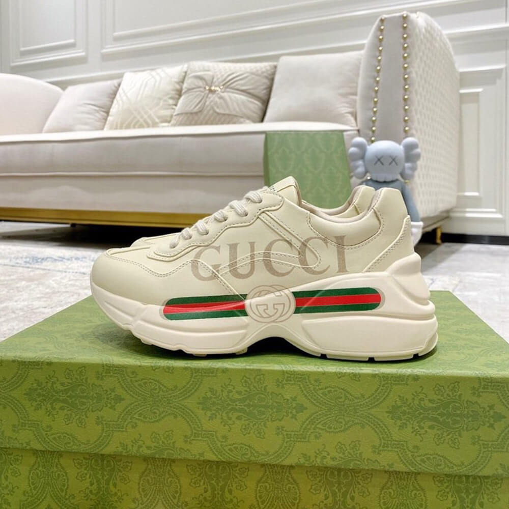 rhyton G*u*i logo leather sneaker