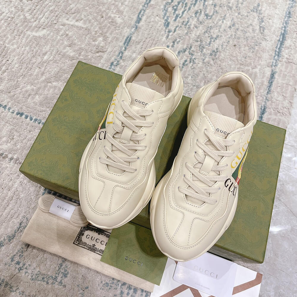 rhyton G*u*i logo leather sneaker