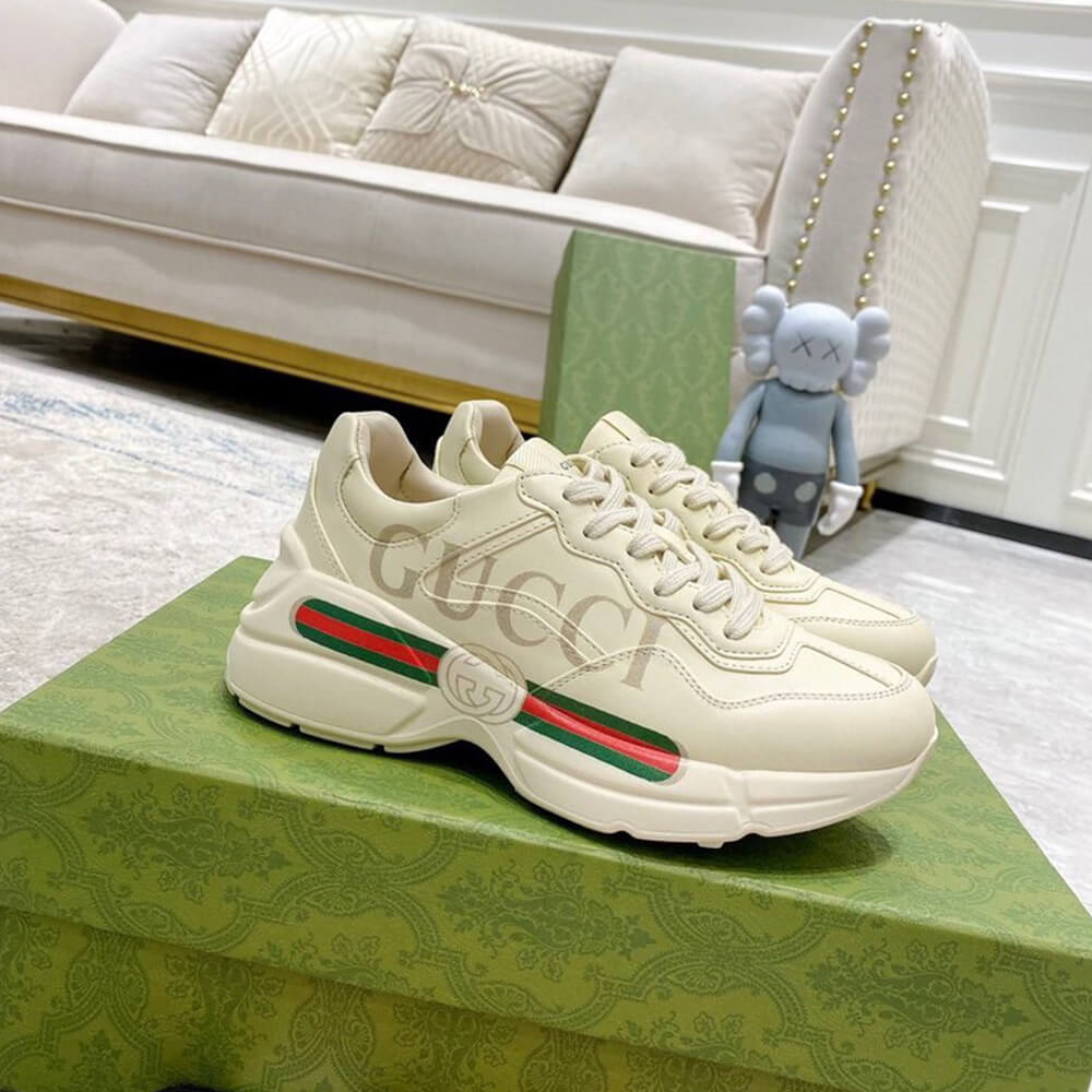 rhyton G*u*i logo leather sneaker
