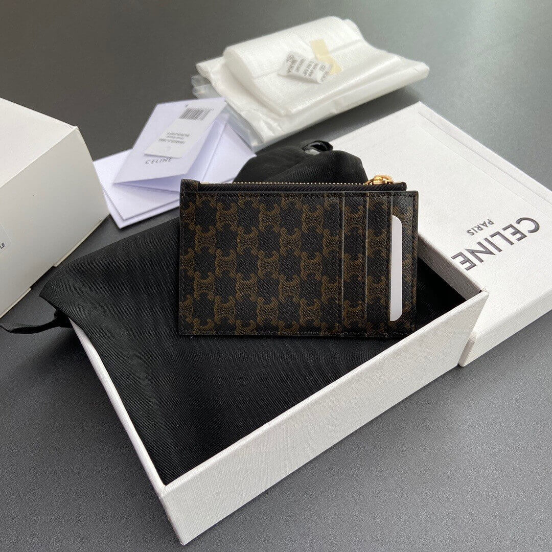 TRIOMPHE ZIP CARD HOLDER