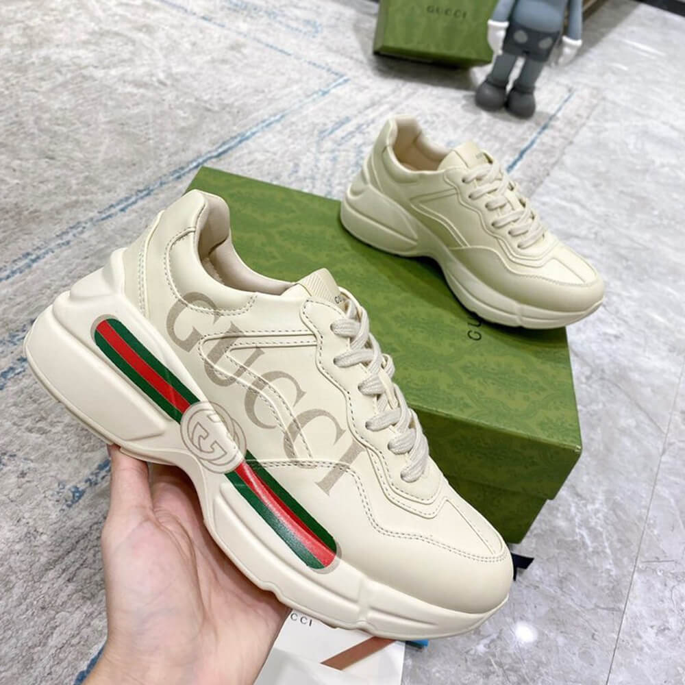 rhyton G*u*i logo leather sneaker
