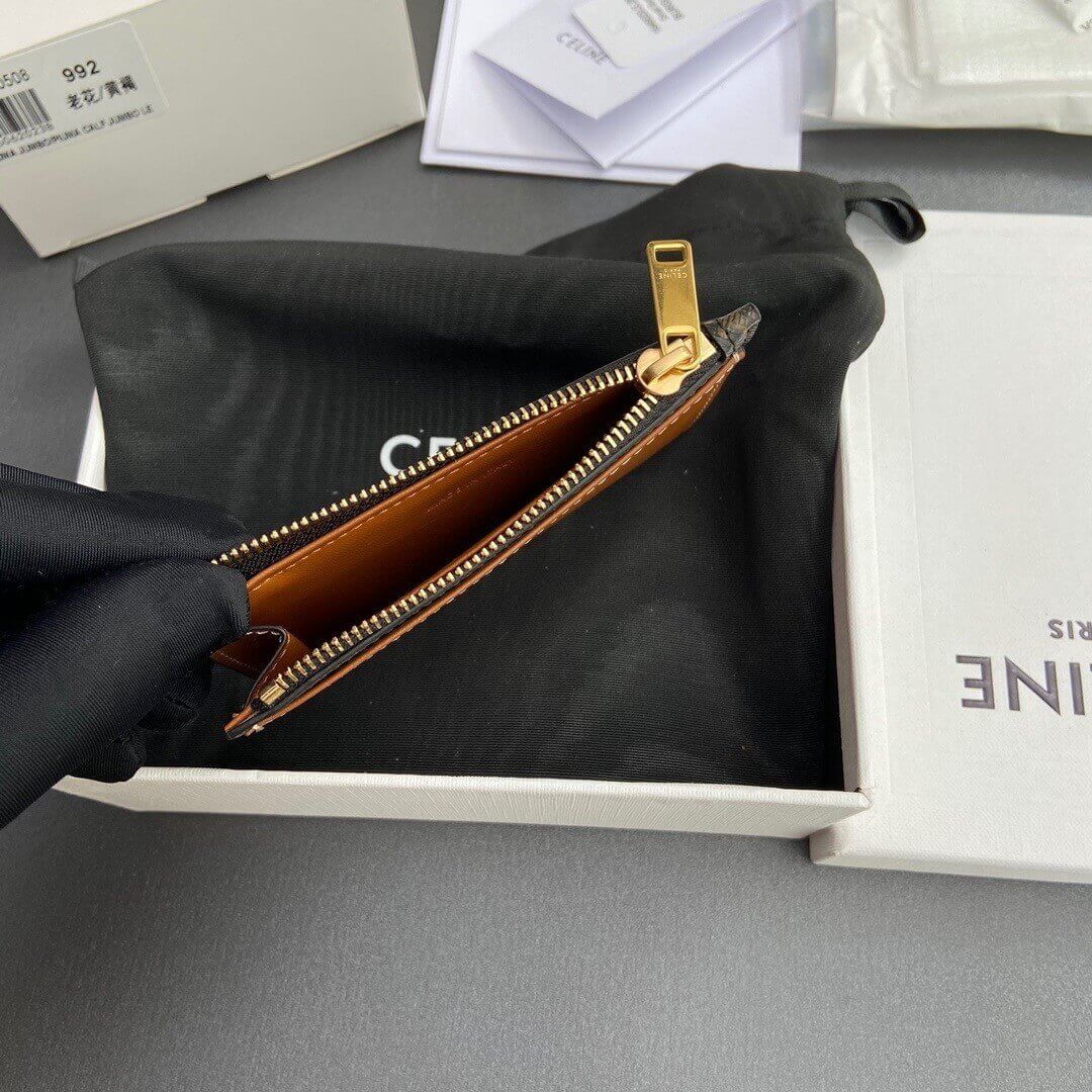 TRIOMPHE ZIP CARD HOLDER