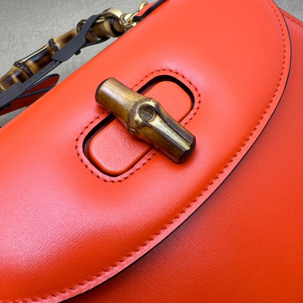 G*u*i small top handle bag with bamboo