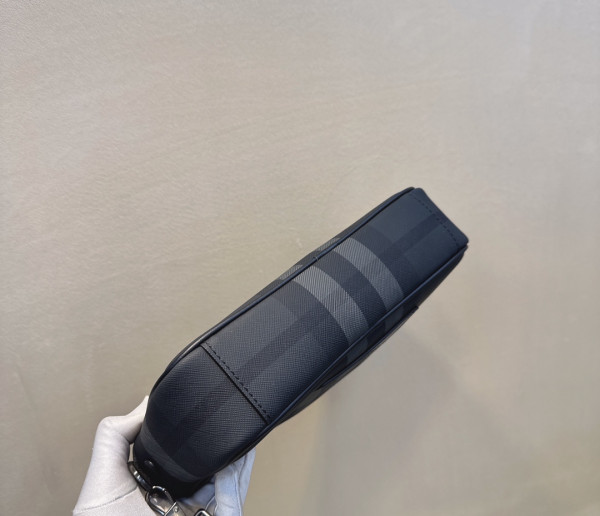 B**rry check and leather pouch