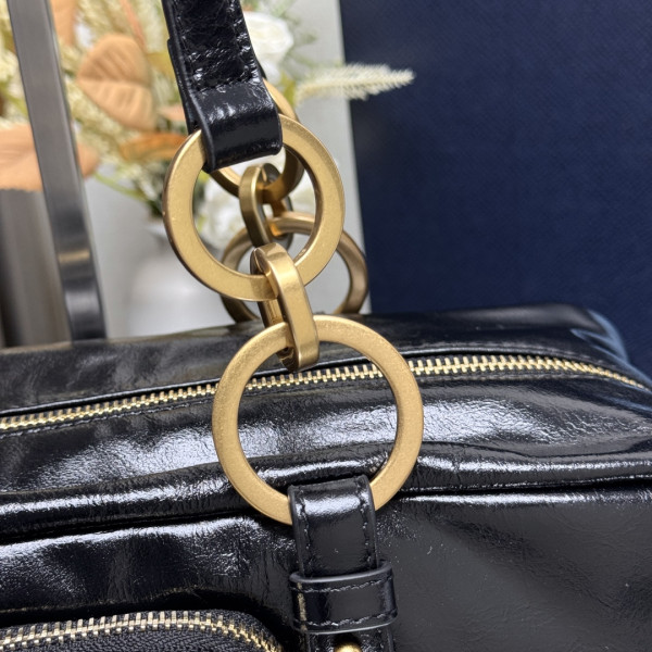 Pra*a dangle medium leather top-handle bag