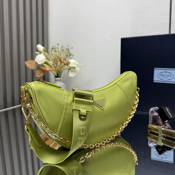 Pra*a demi-lune re-nylon shoulder bag