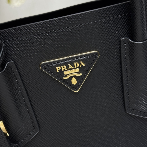 Pra*a small double saffiano leather bag