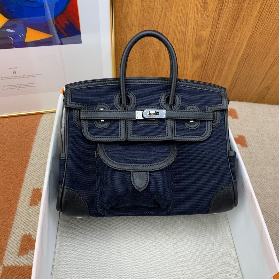 H**mes cargo birkin bag canvas and swift 25